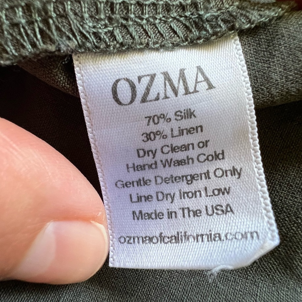 OZMA tank dress in pine silk linen Size M - Picture 6 of 6